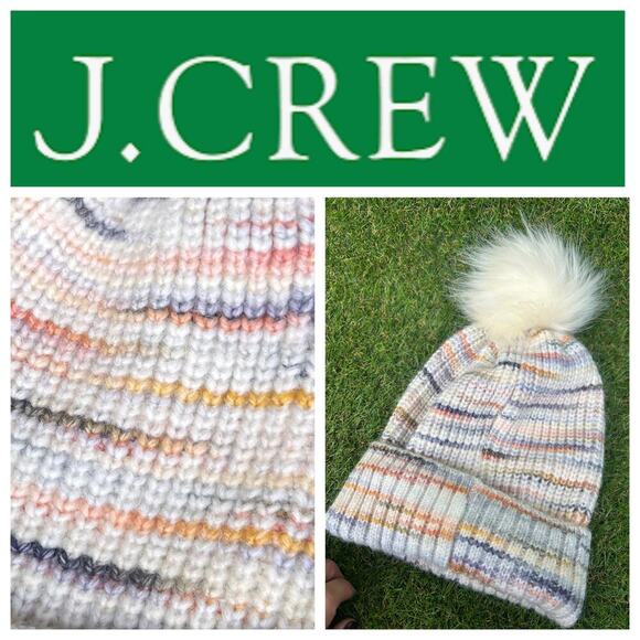 J. Crew Space-Dyed Pom-Pom Beanie NWT - Picture 1 of 5